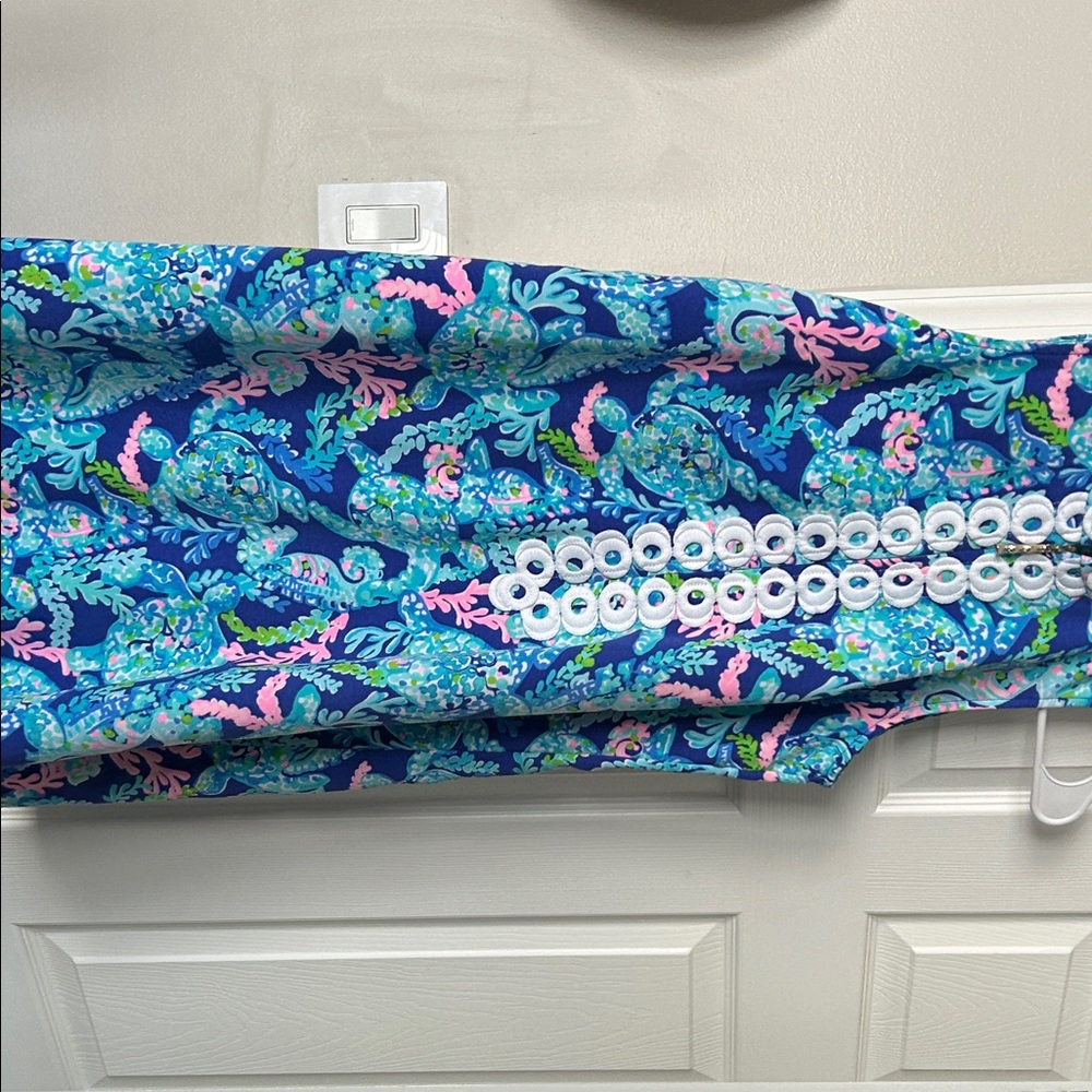 Lilly Pulitzer Vibrant Blue Dress with Pink and Green Accents